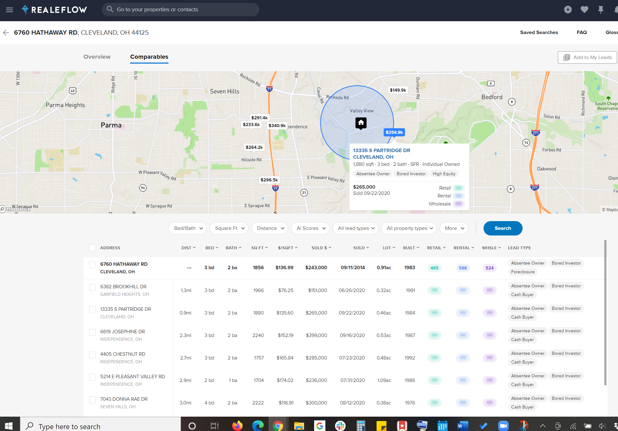 Creating a Comp Report - Realeflow Support